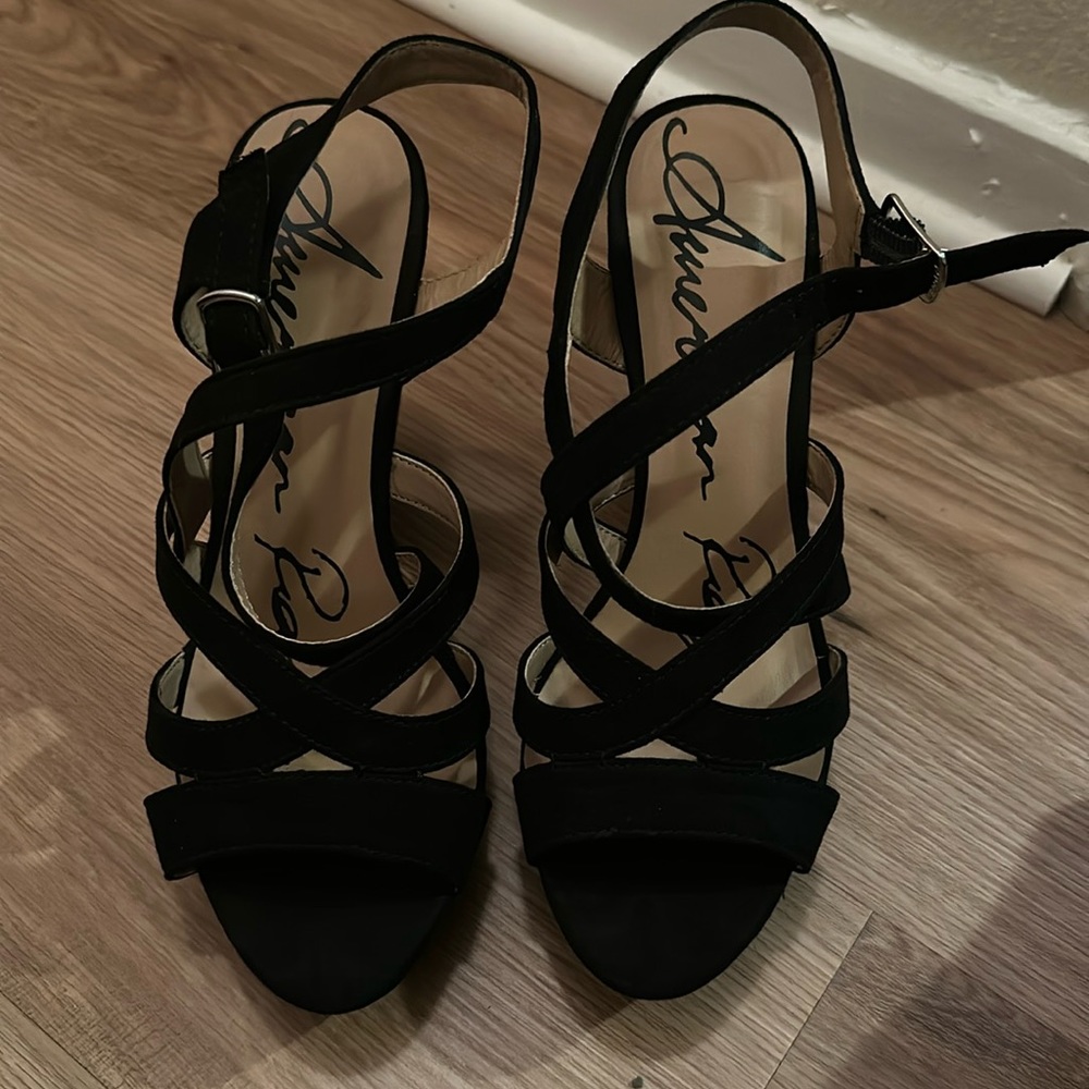 Black wedges, size 6